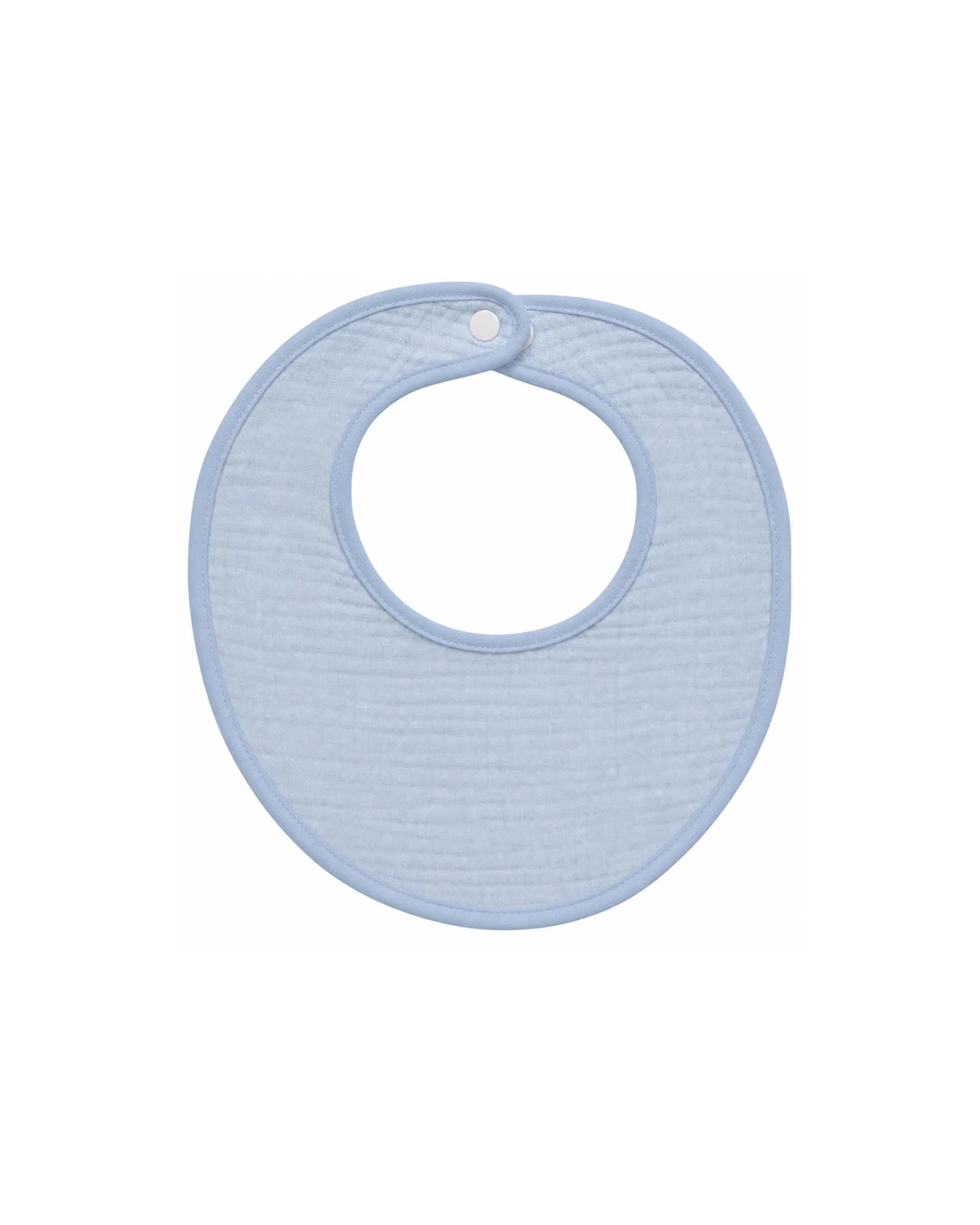 Blue Muslin Round Bib