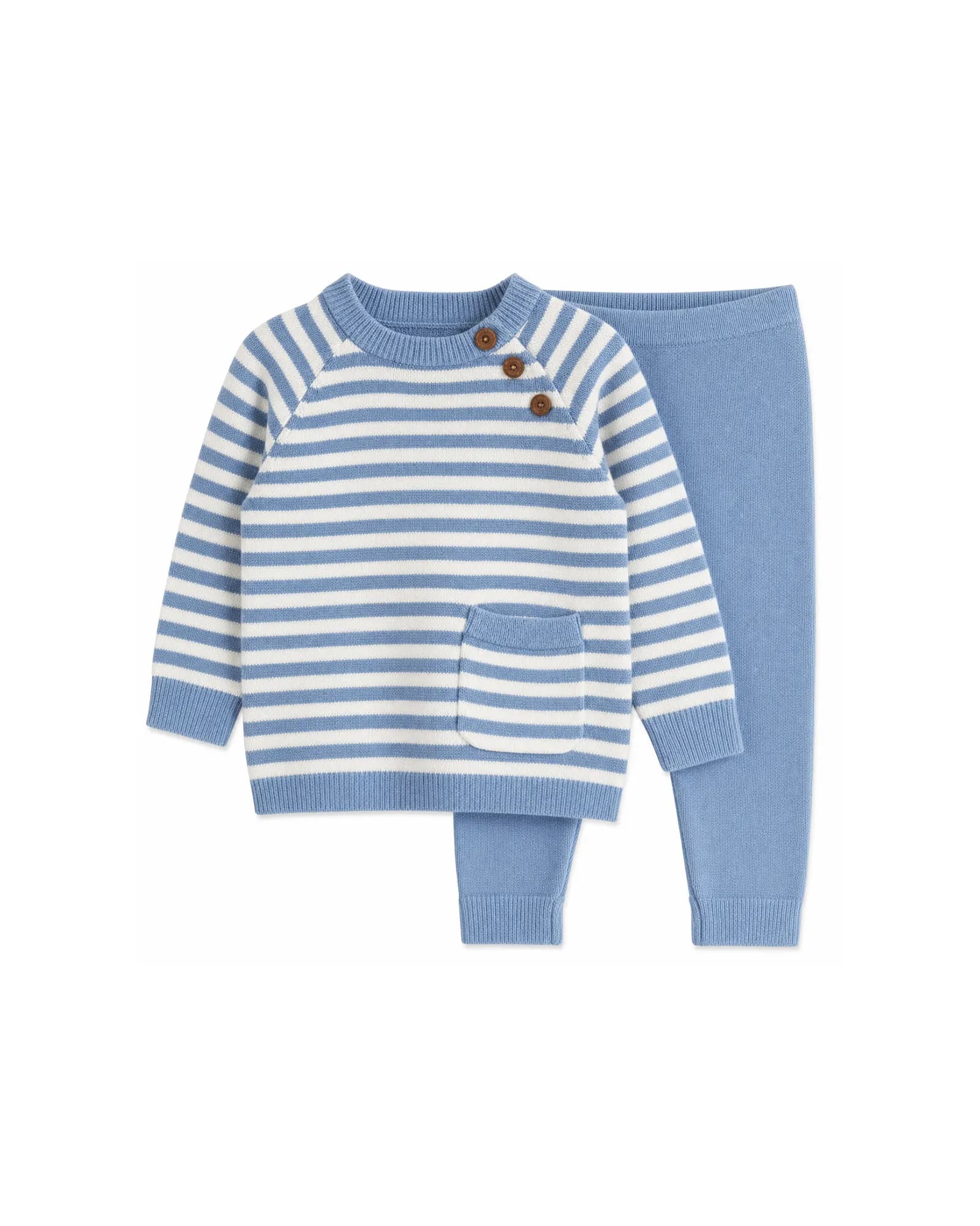 Blue Stripe Pocket Knit Set