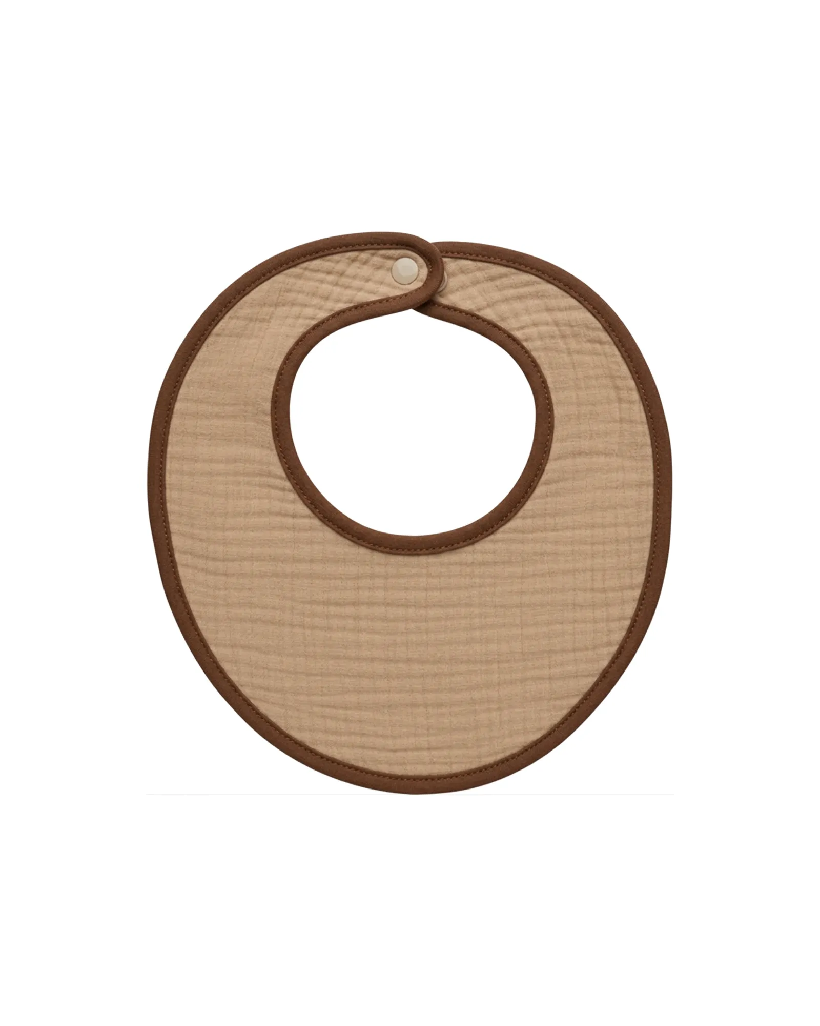 Caramel Muslin Round Bib