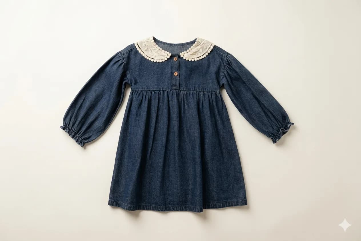 Vintage Meadow Denim Dress