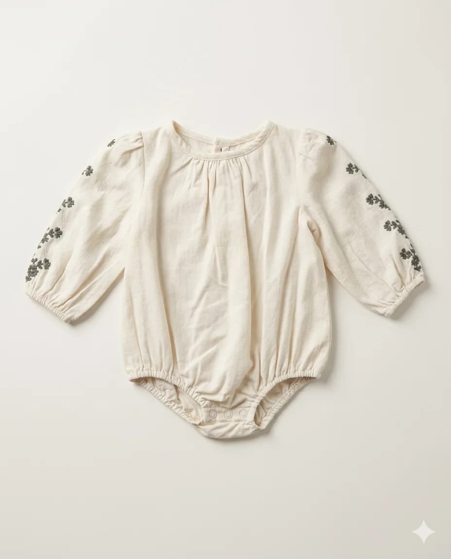 Dark Floral Sleeve Romper