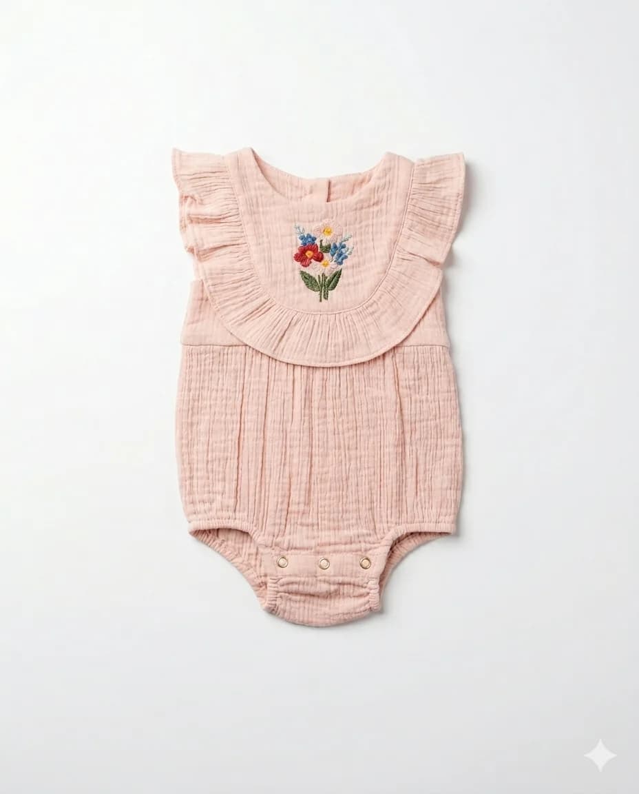 Floral Bouquet Ruffle Romper