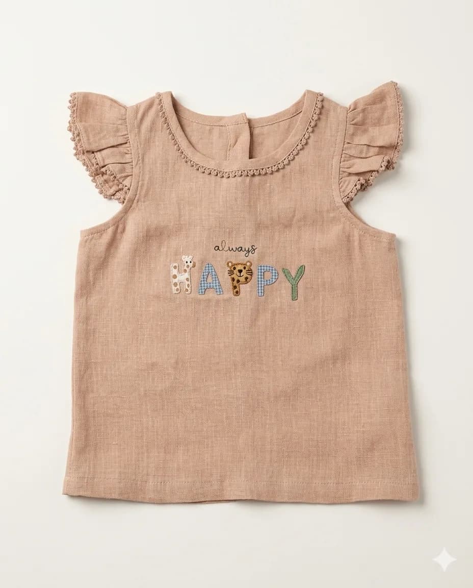 Happy Linen Ruffle Top