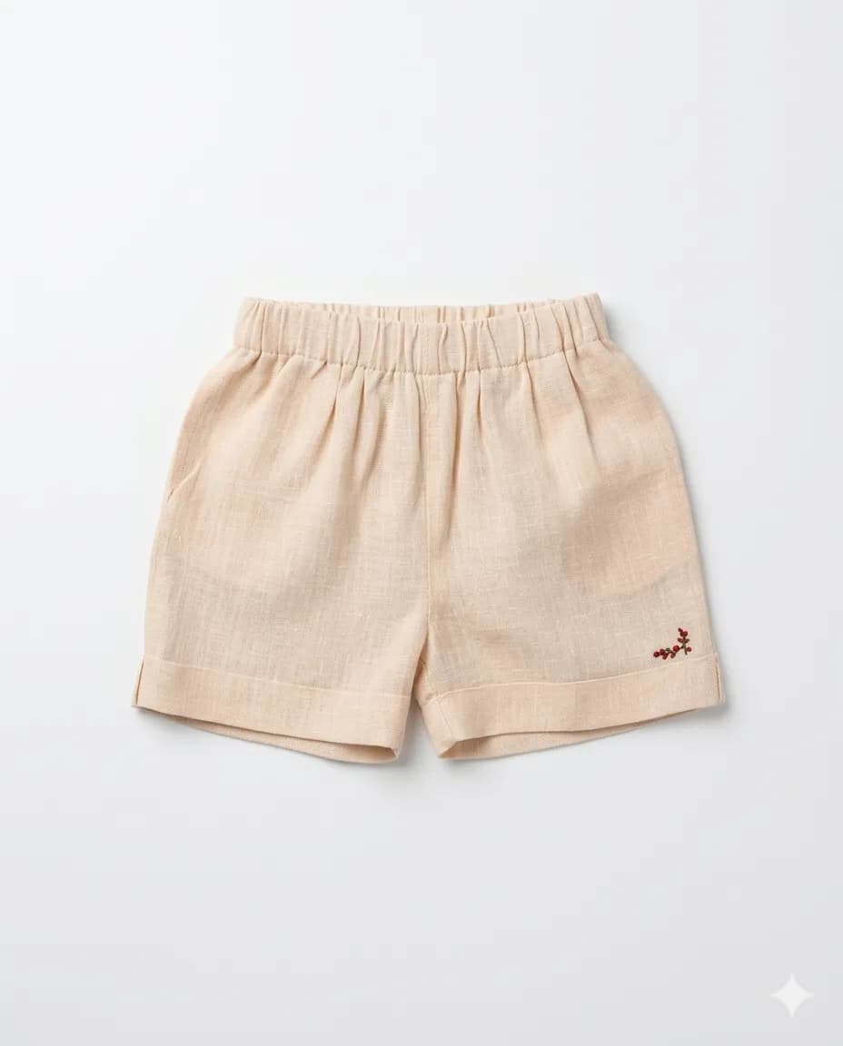 Natural Linen Shorts