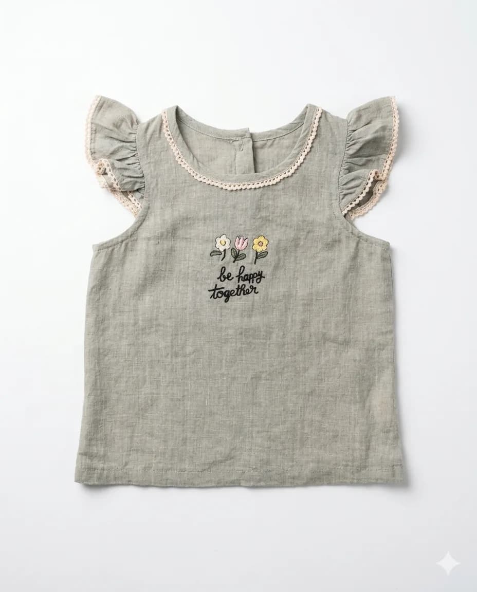 Together Linen Ruffle Top