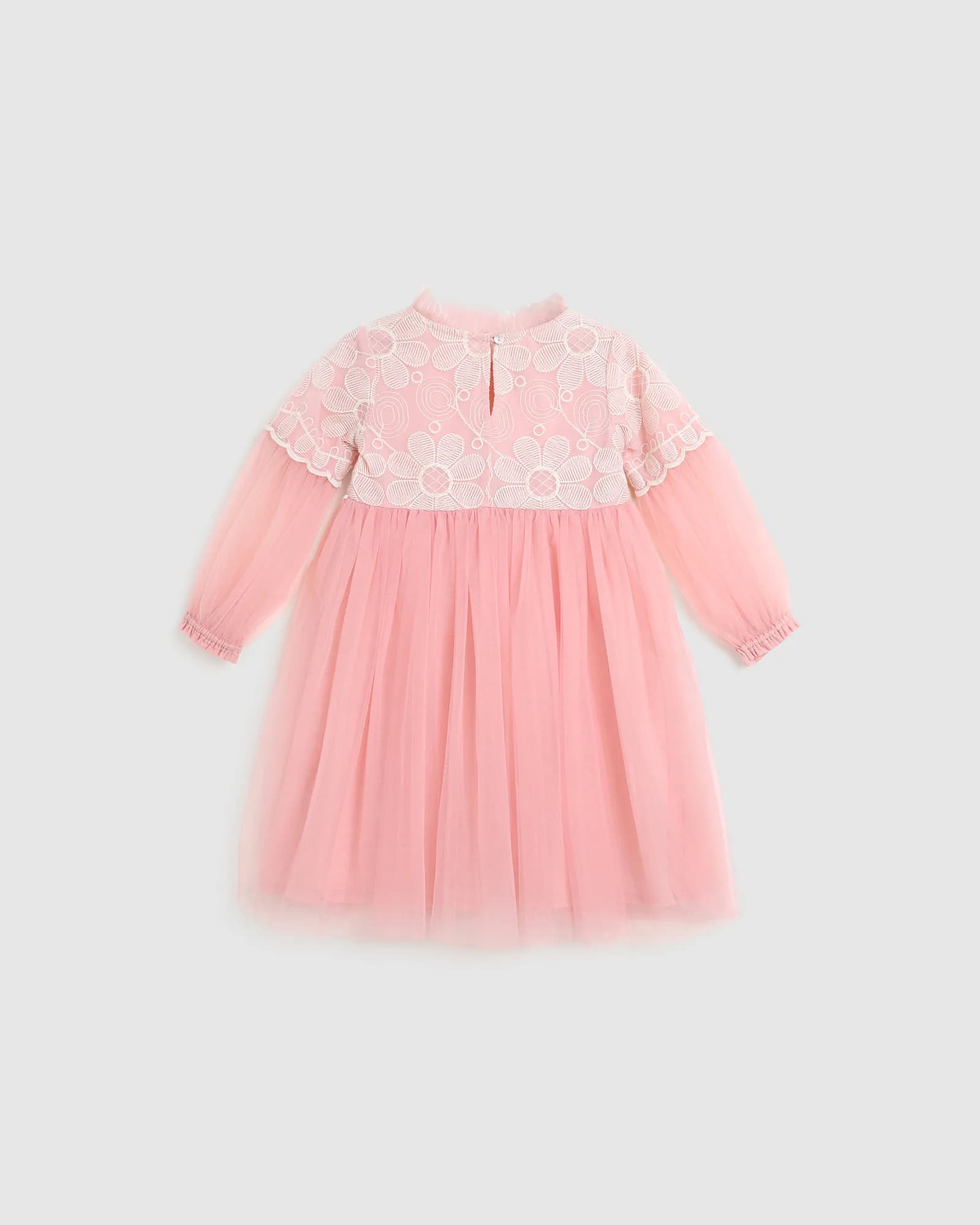 Embroidery Yoke Tulle Dress thumbnail 2