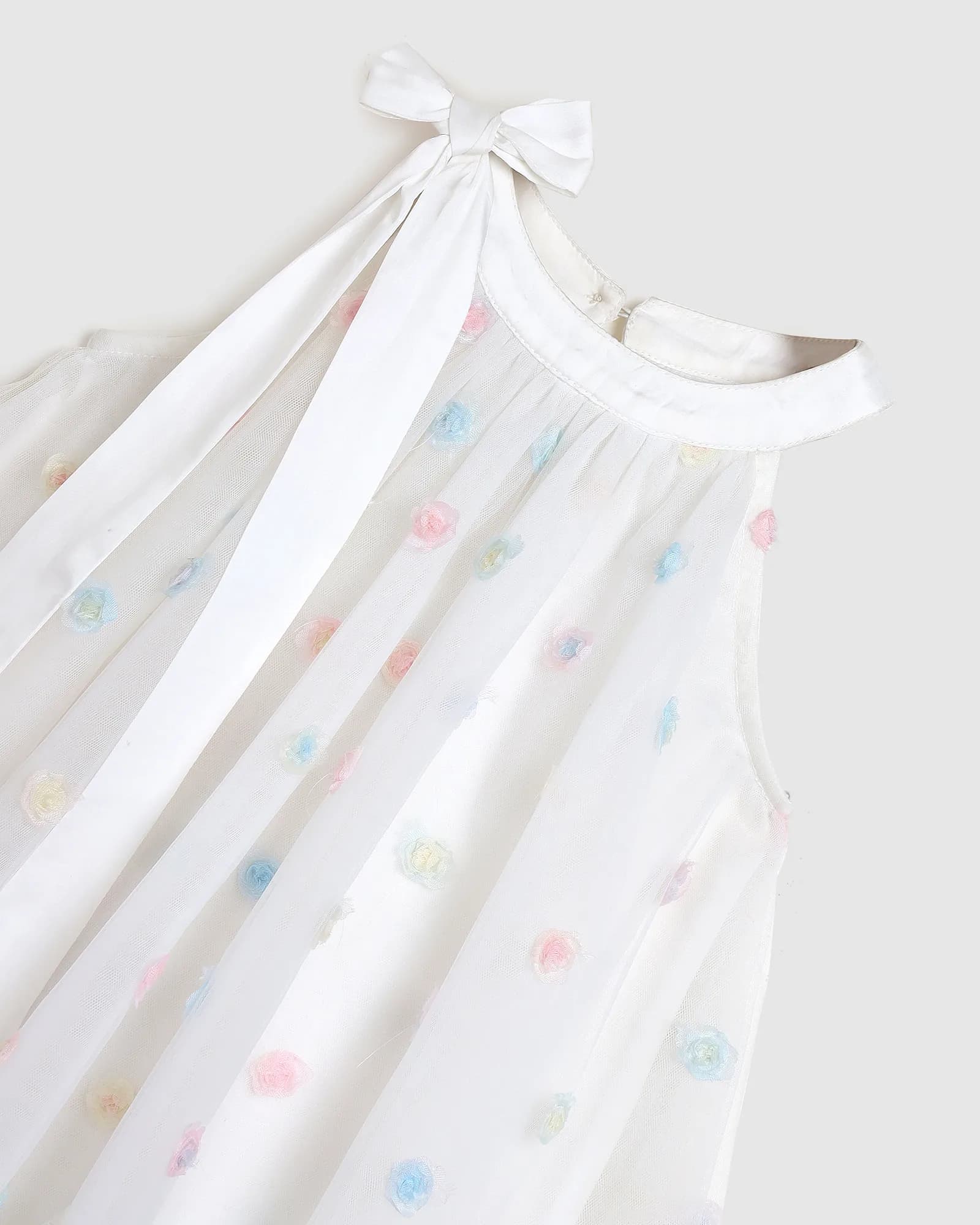 Pastel Floral Appliqué Dress thumbnail 3