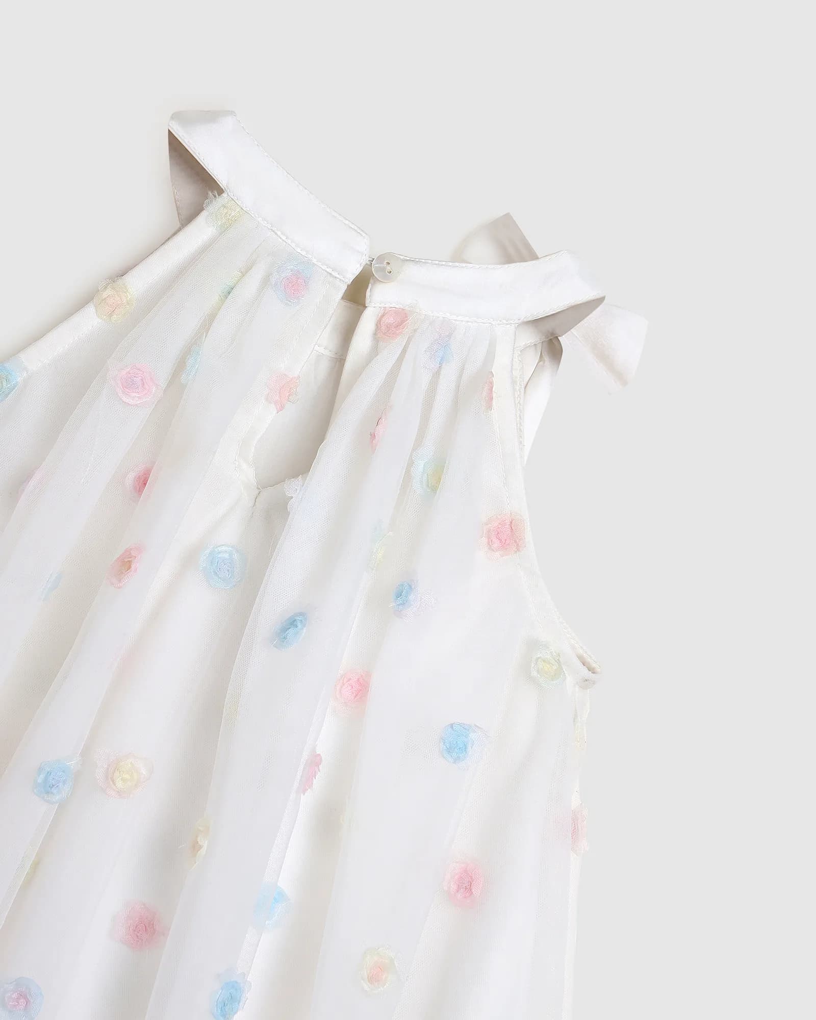 Pastel Floral Appliqué Dress thumbnail 4