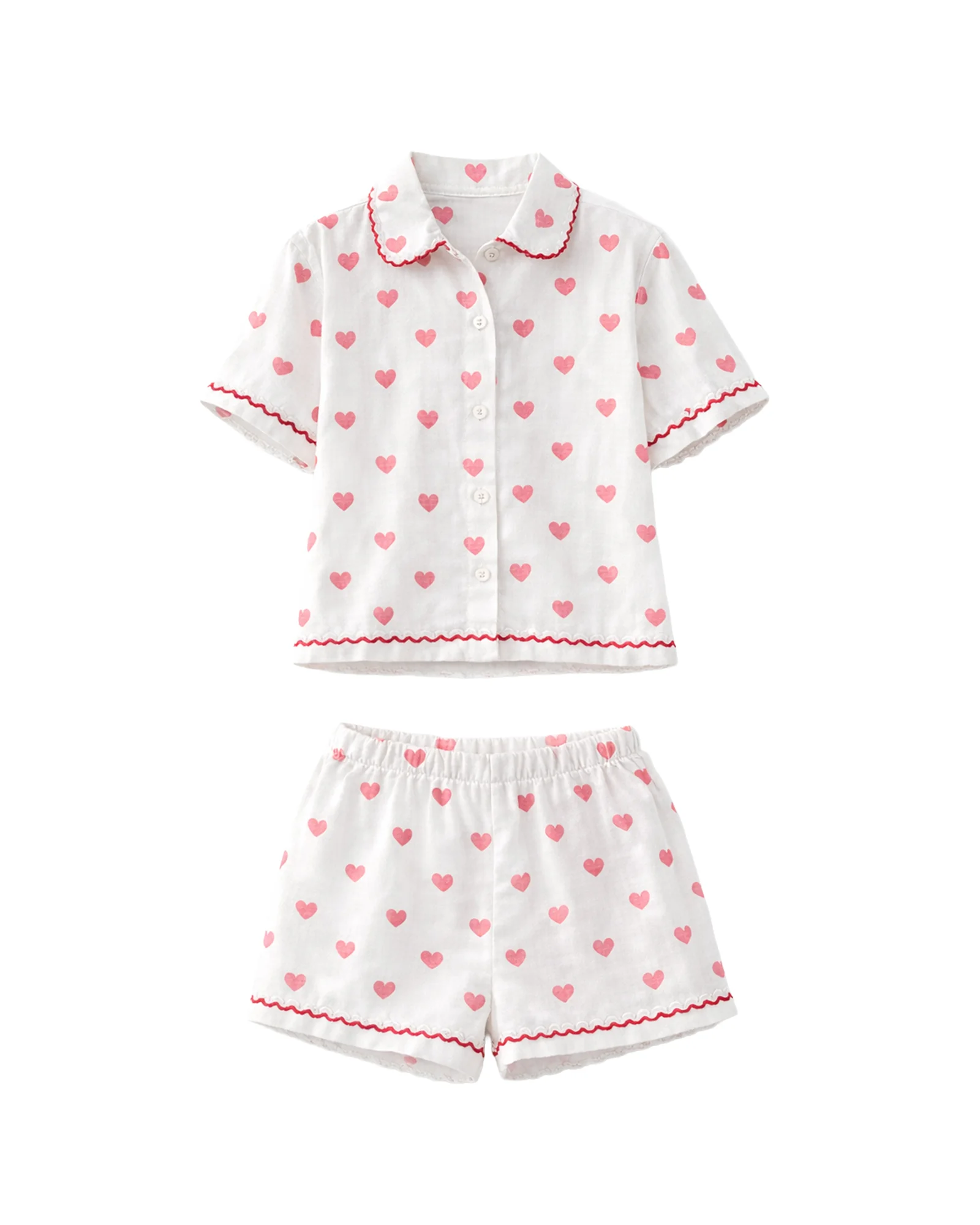 Pink Heart Short PJ Set — image 1