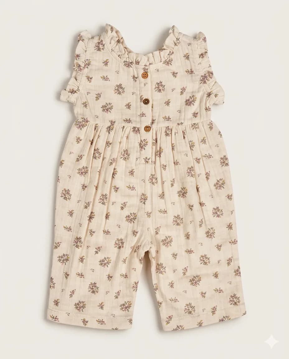Ditsy Floral Overall Romper