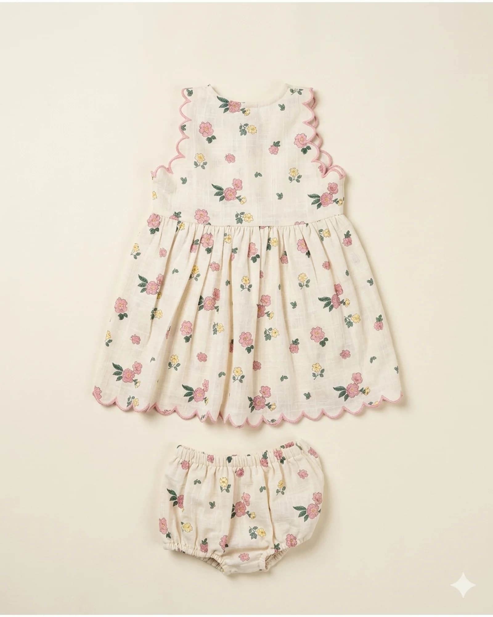 Ditsy Strawberry Dress & Bloomer Set