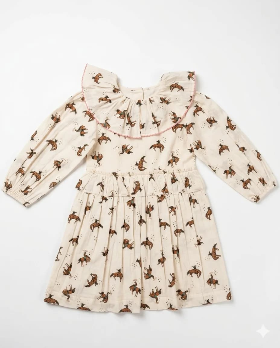 Rodeo Print Collar Dress