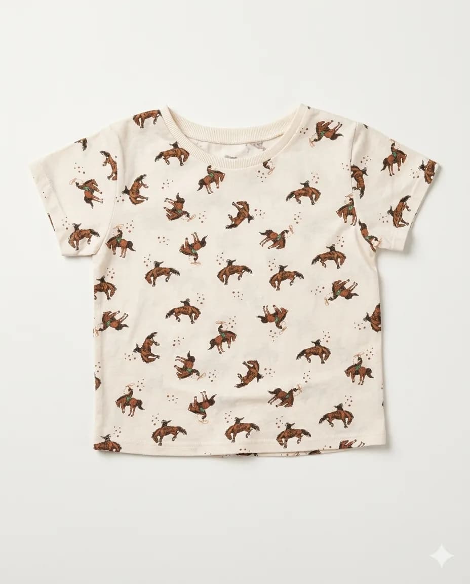 Rodeo Print Baby Tee