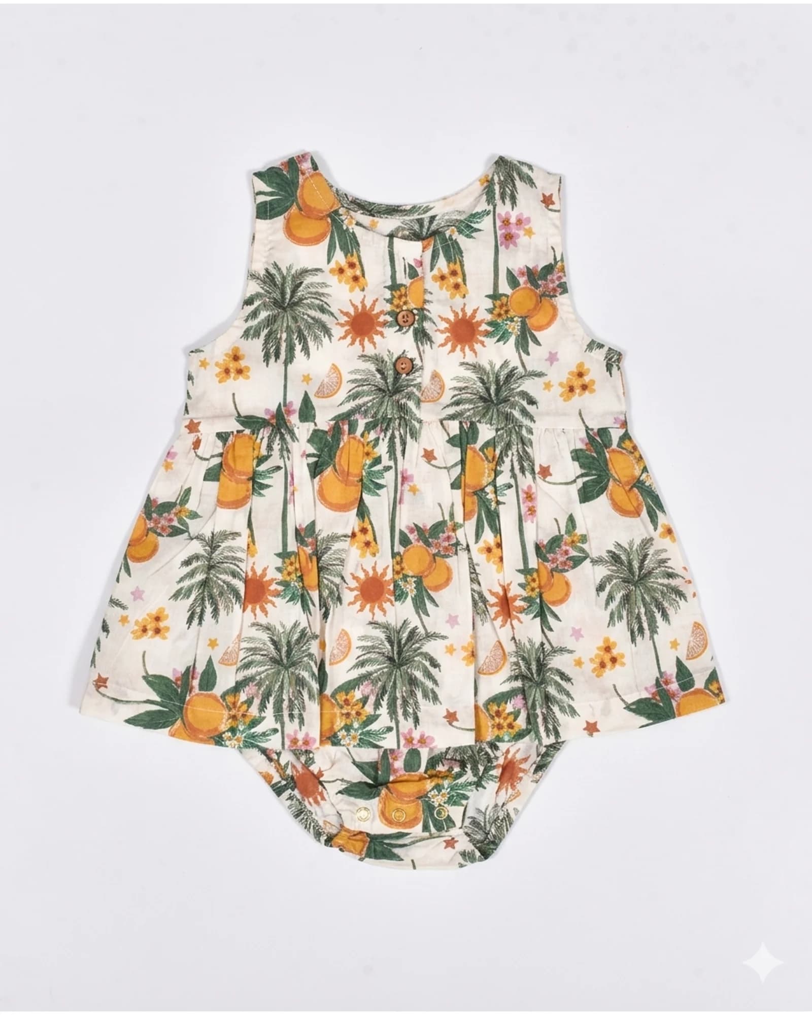 Tropical Pineapple Dress & Bloomer Set