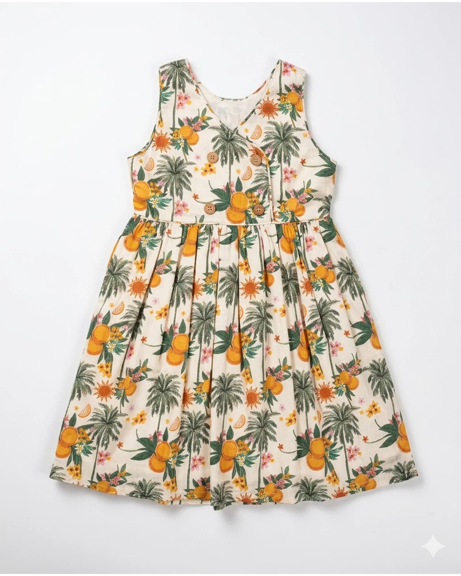 Tropical Pineapple Pinafore Dress