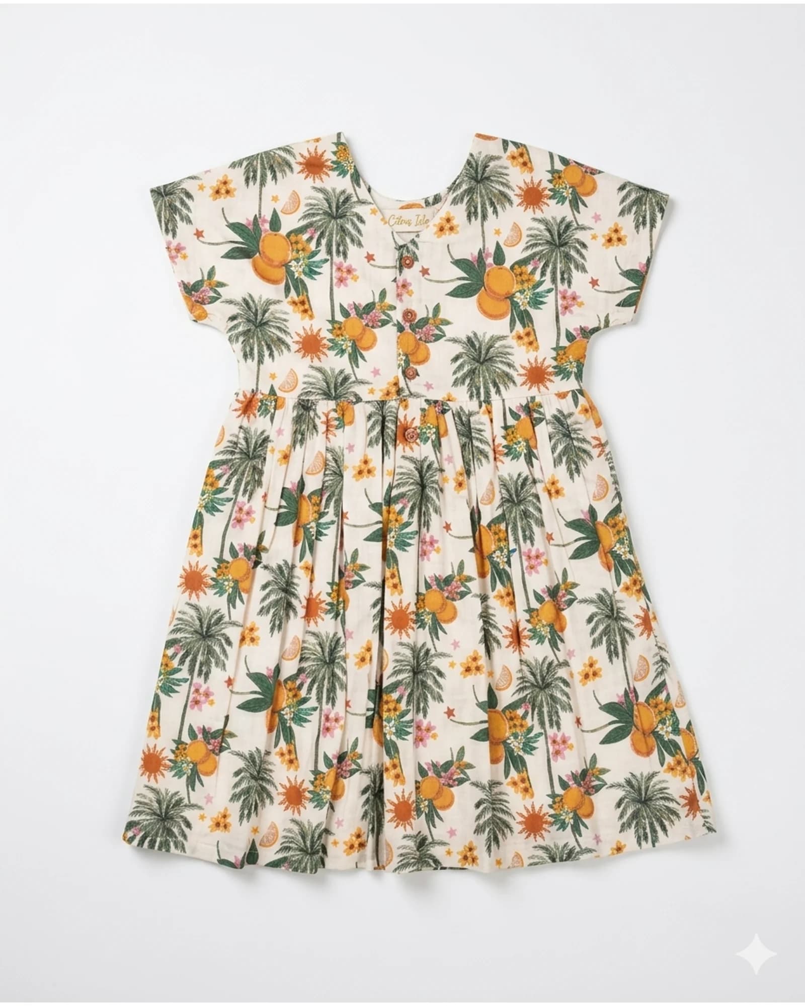 Tropical Pineapple T-Shirt Dress