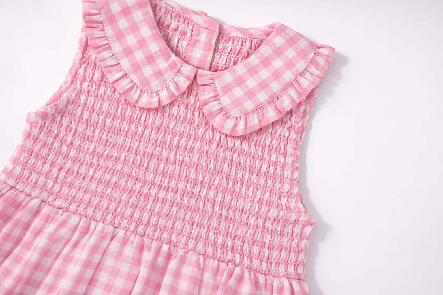 Pink Gingham Smocked Dress thumbnail 2