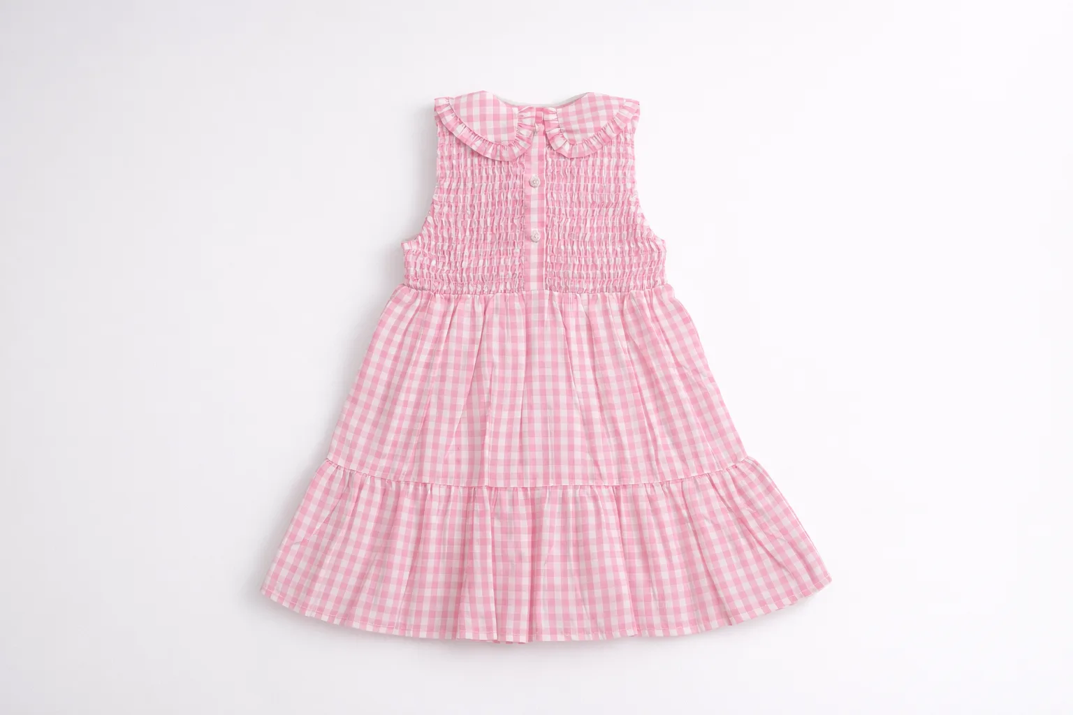 Pink Gingham Smocked Dress thumbnail 3