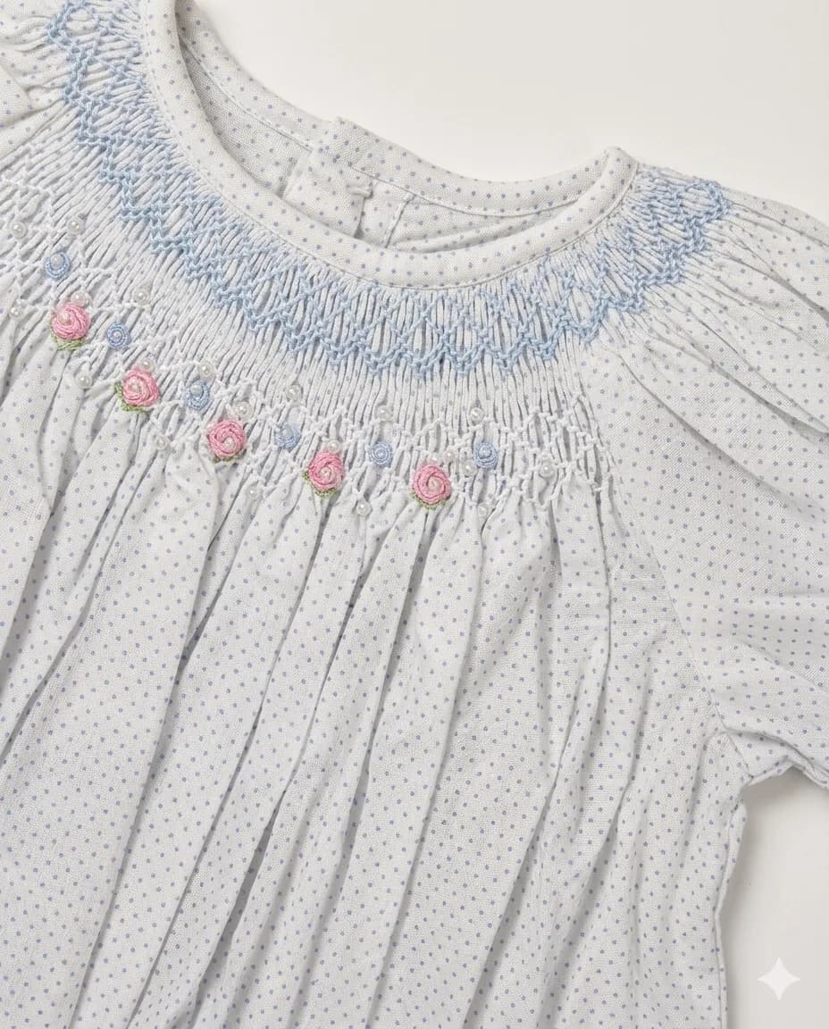 White Rose Smocked Dress thumbnail 2