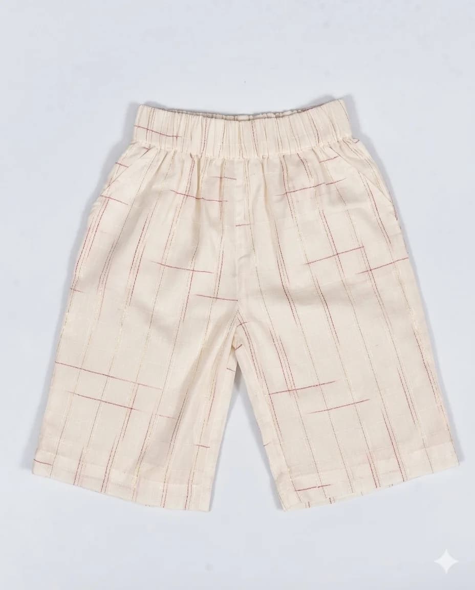 Cream Check Shorts