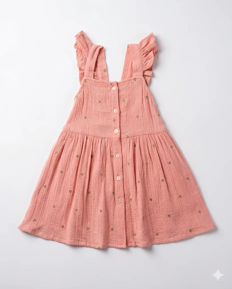 Terracotta Star Pinafore