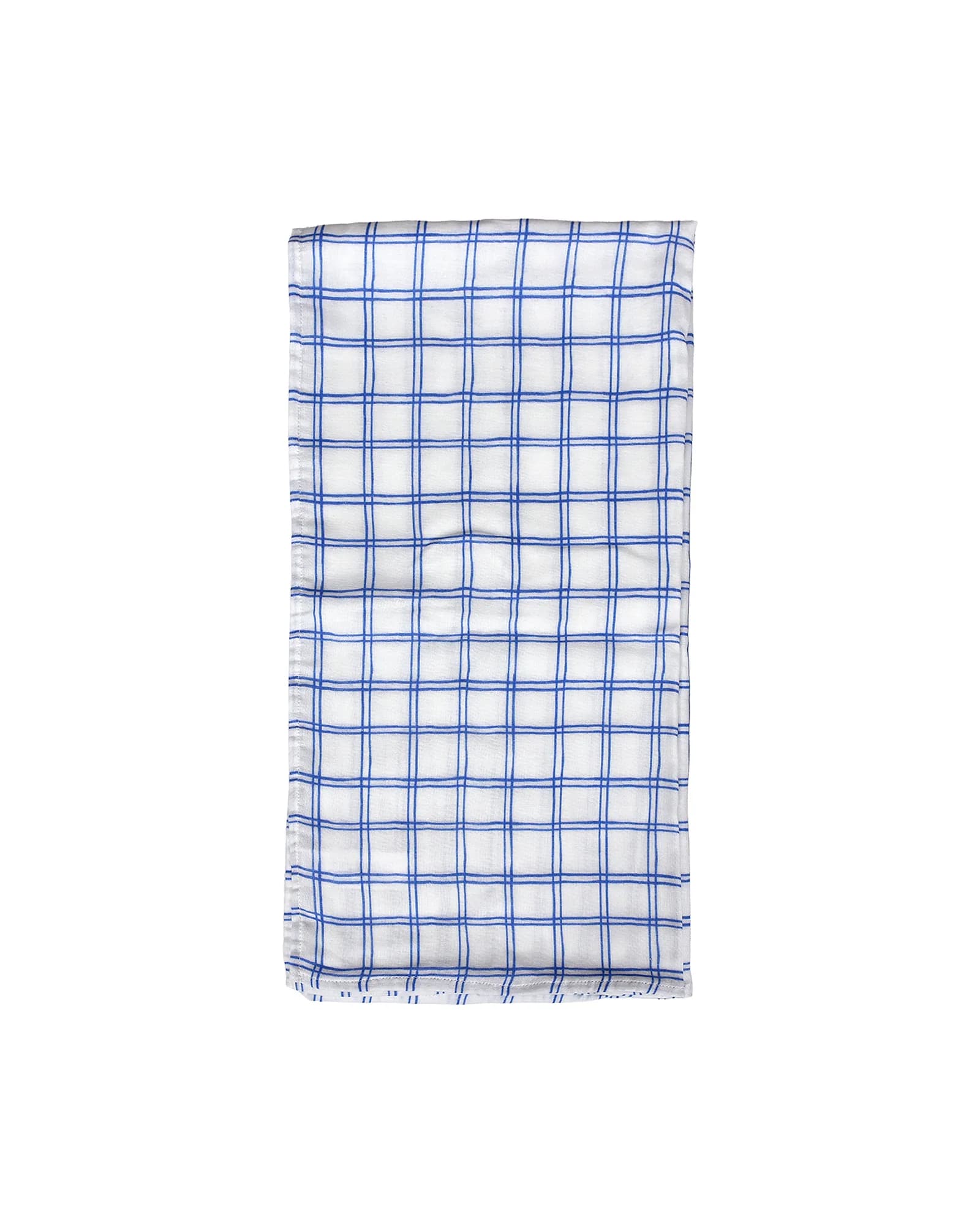 Blue Grid Muslin Swaddle