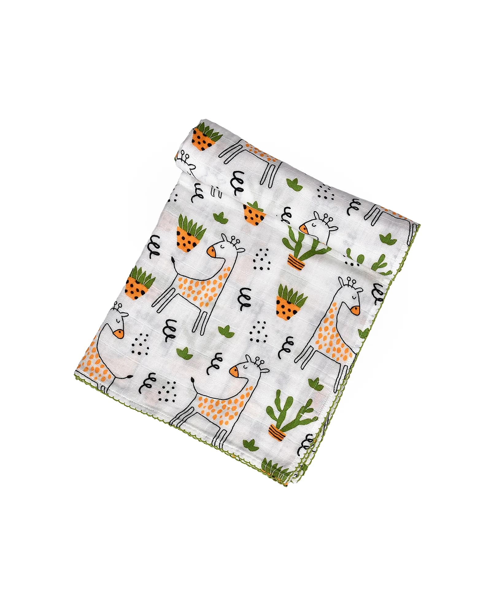 Giraffe Garden Muslin Swaddle thumbnail 2
