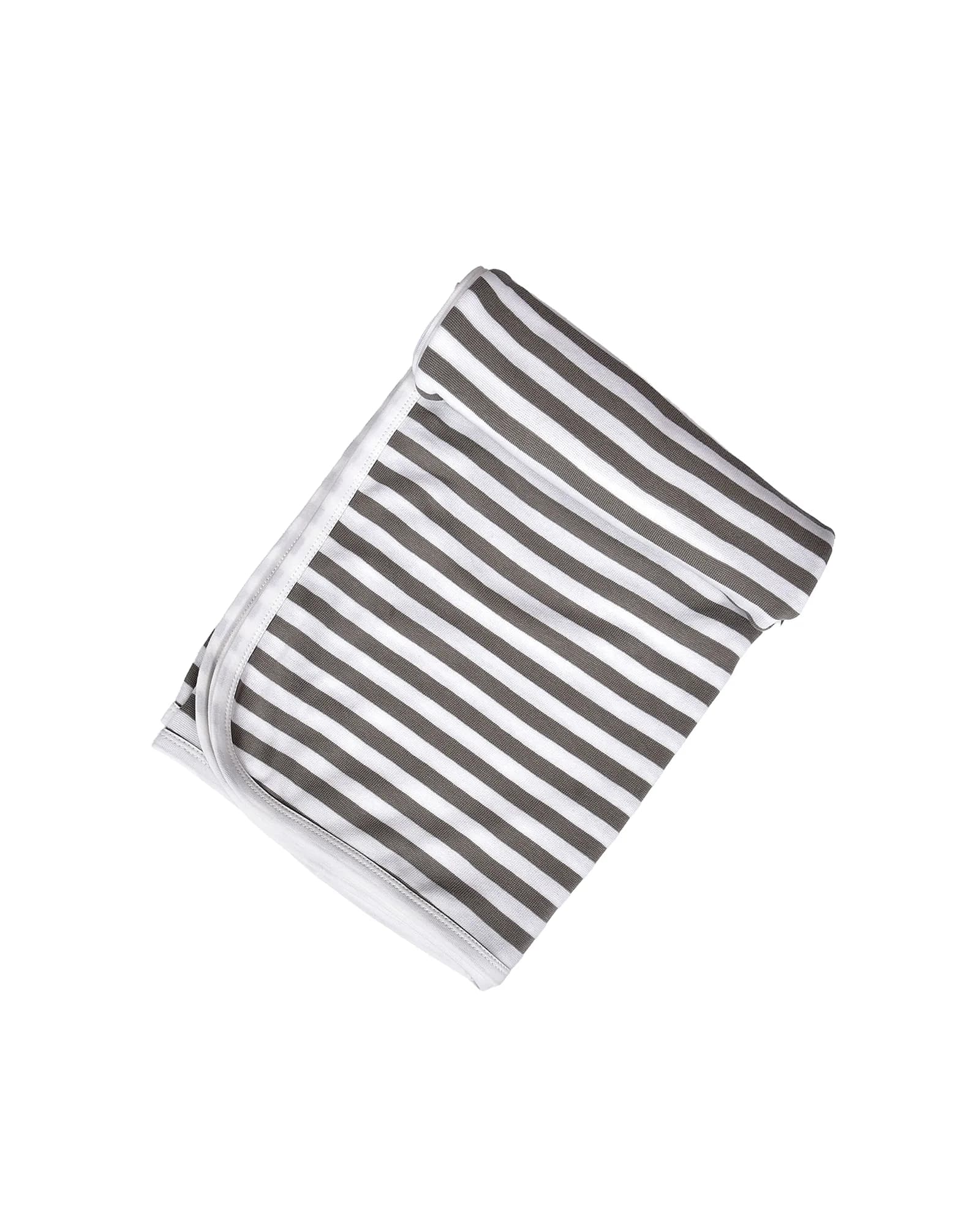Grey Stripe Swaddle Blanket thumbnail 2
