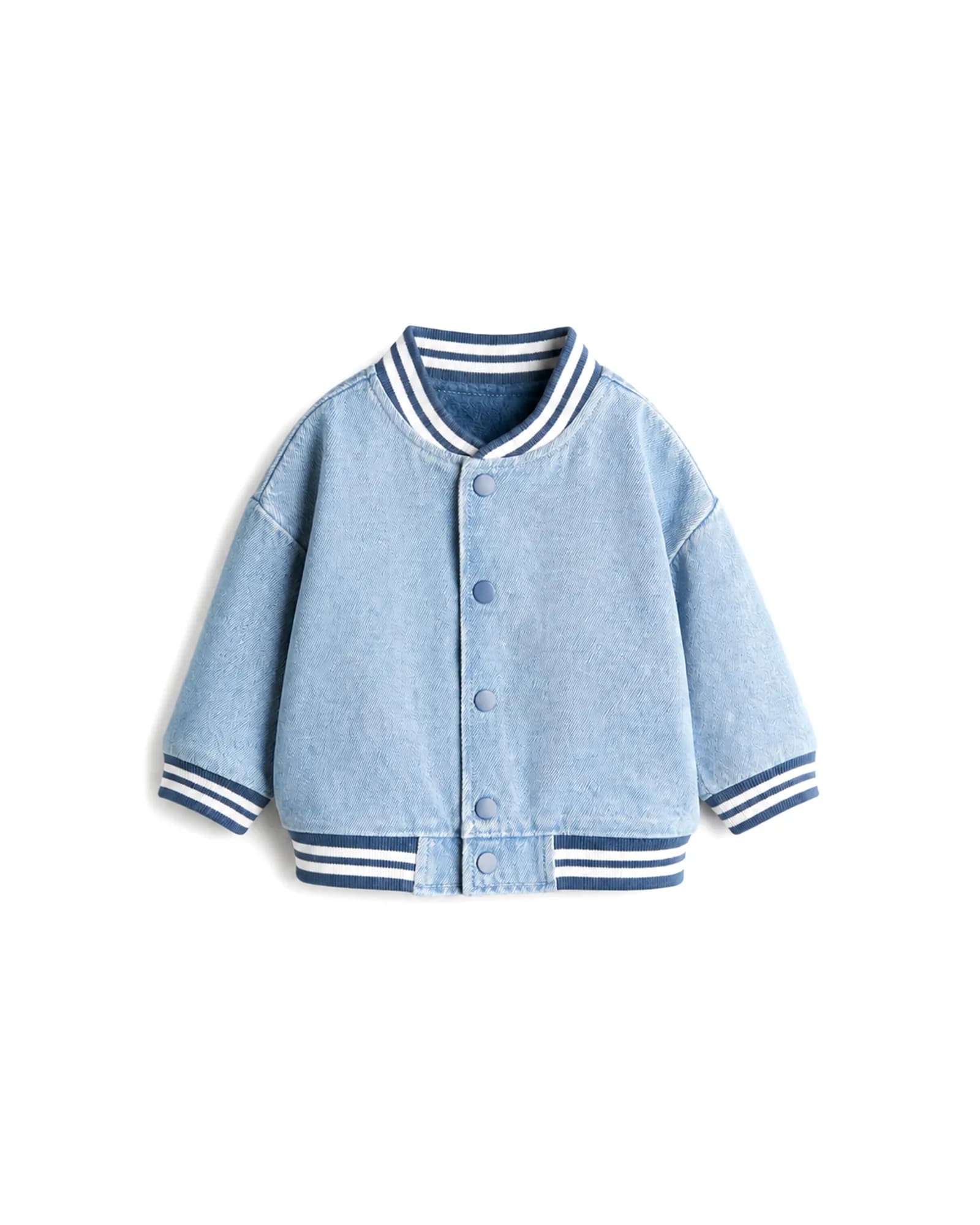 Chambray Varsity Bomber Jacket — image 1