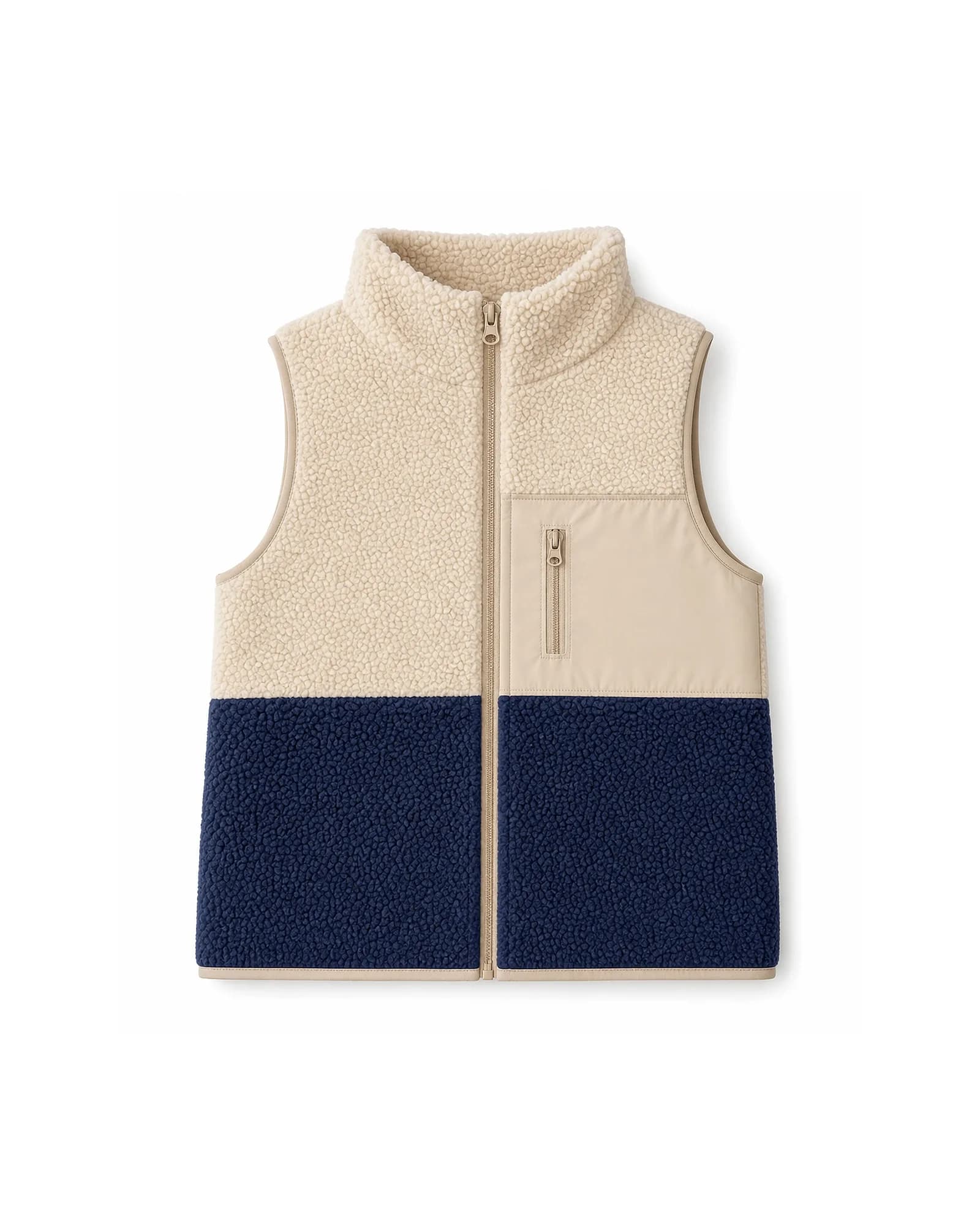 Colourblock Sherpa Vest — image 1