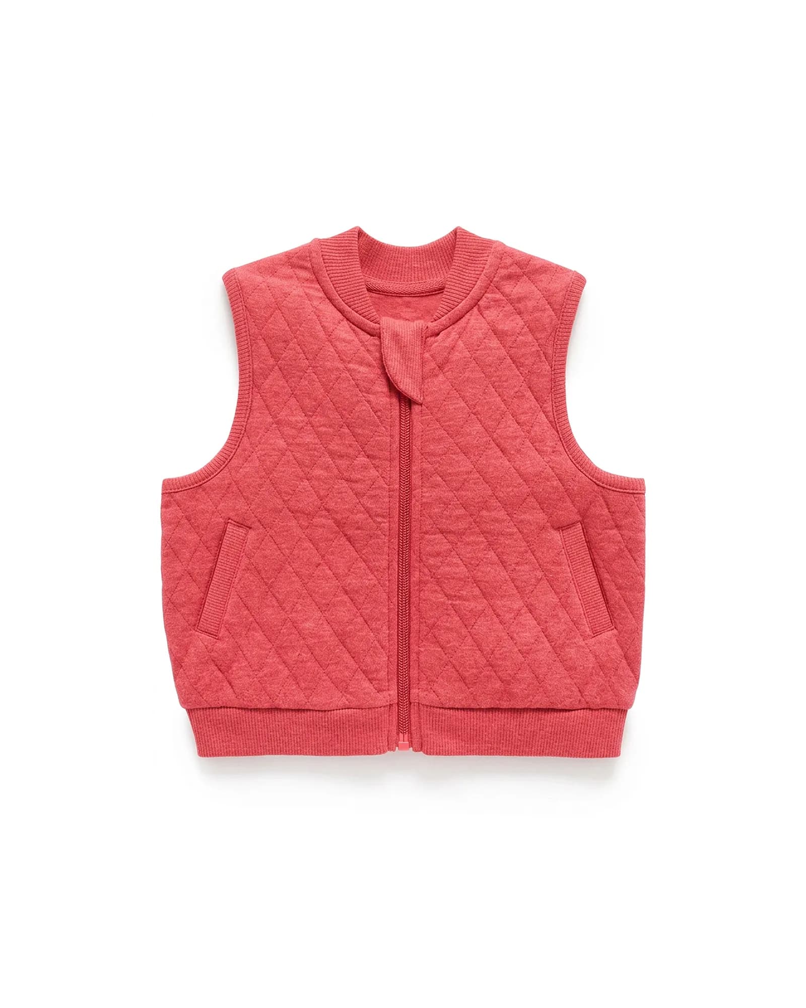 Coral Quilted Vest — image 1