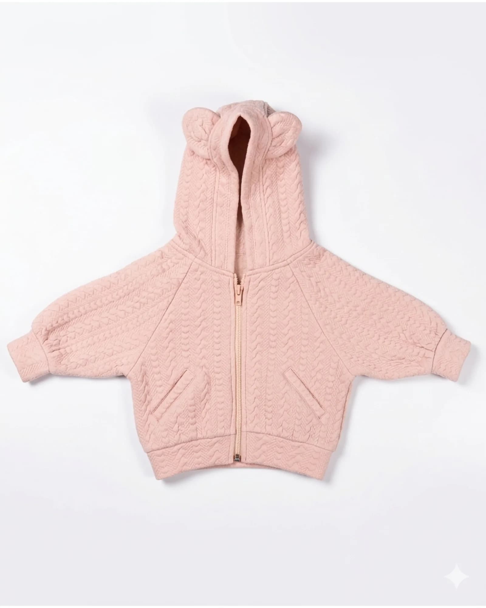 Quilted Bear Ear Hoodie