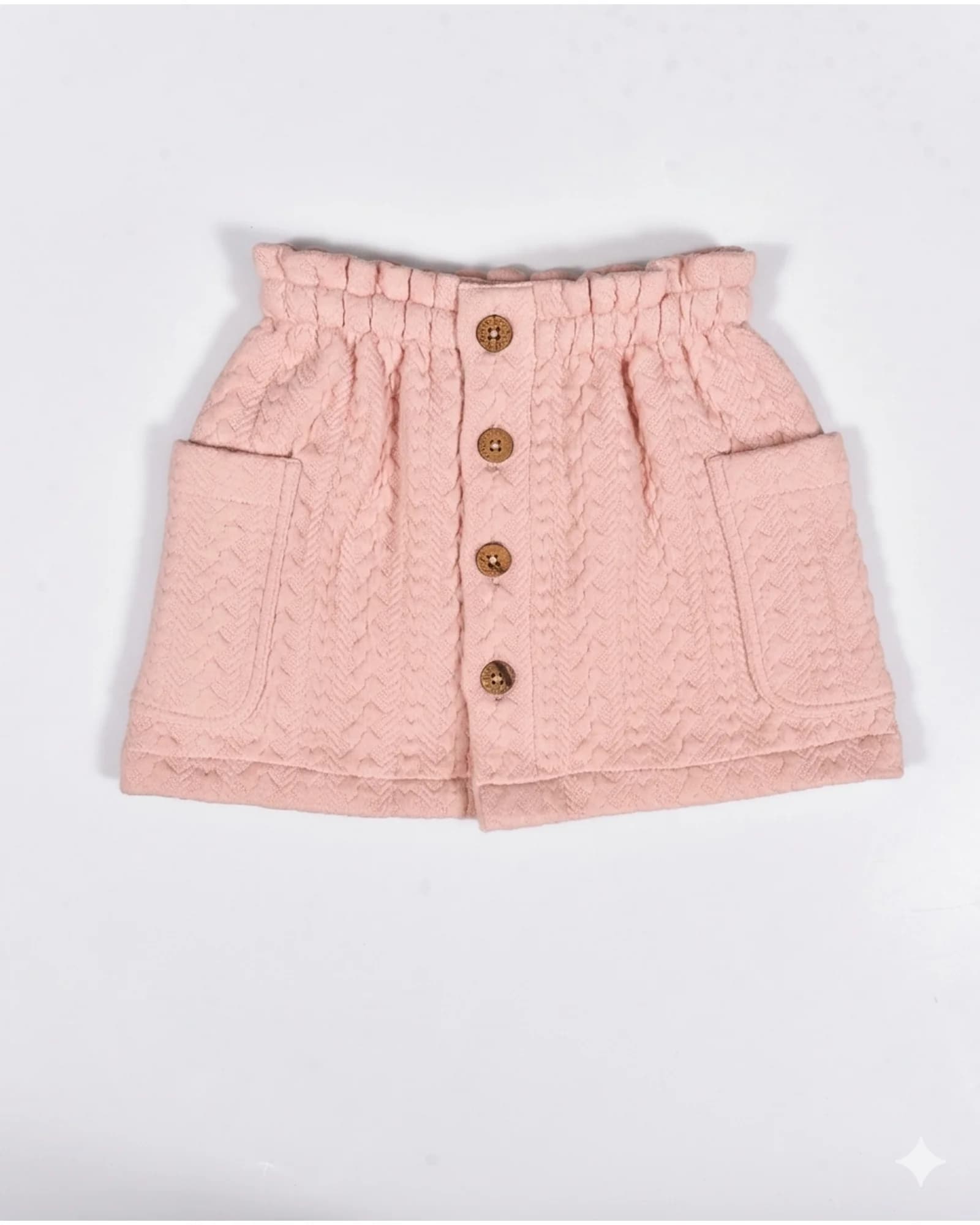 Quilted Button Shorts