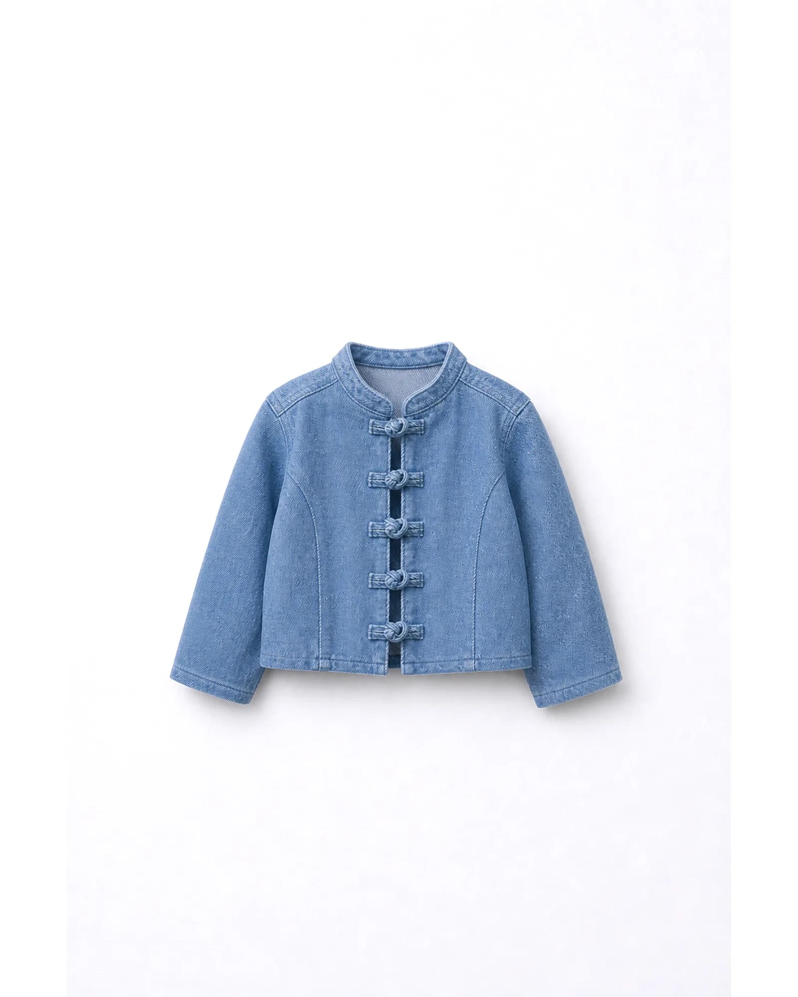Knot Button Denim Jacket — image 1