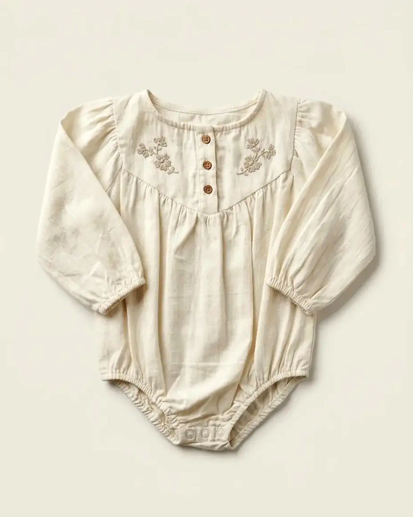 Floral Yoke Balloon Romper — image 1