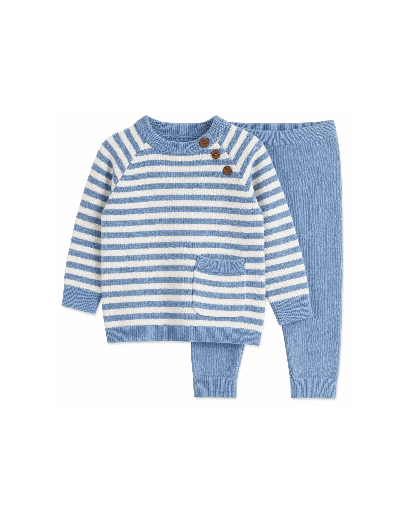 Blue Stripe Pocket Knit Set