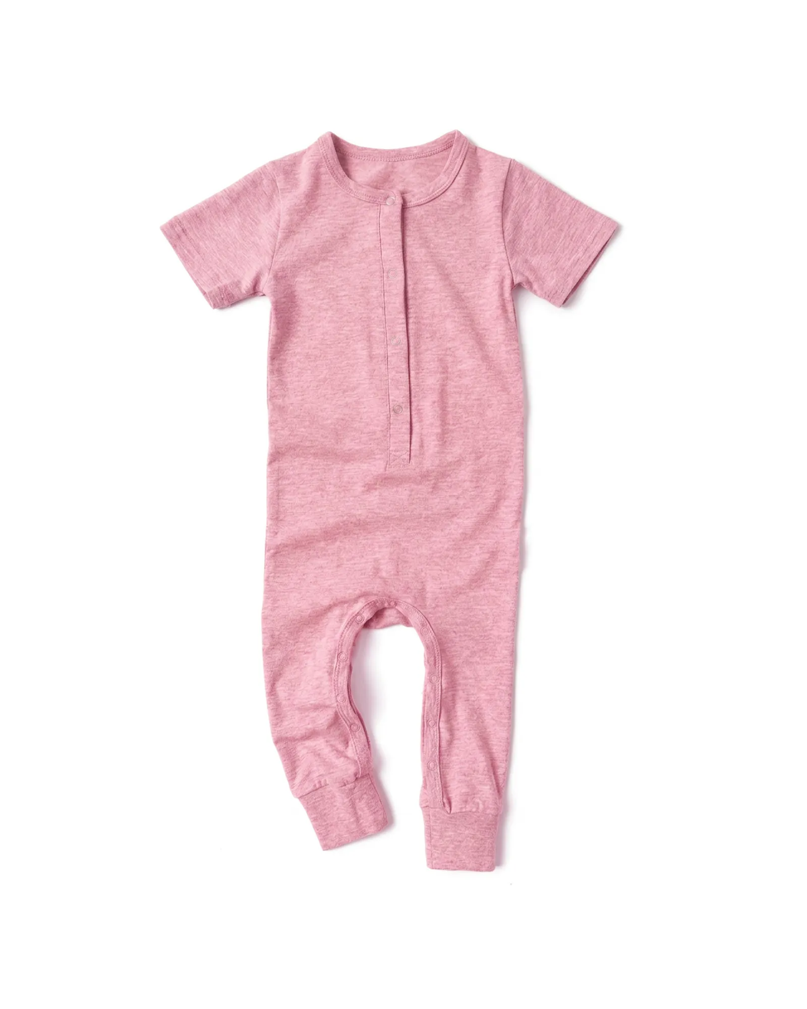 Rose Ribbed Zip Romper