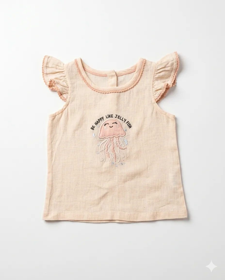 Jellyfish Linen Ruffle Top — image 1