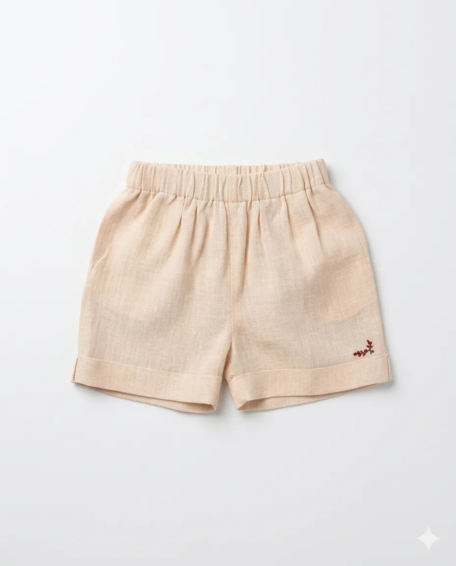 Natural Linen Shorts — image 1