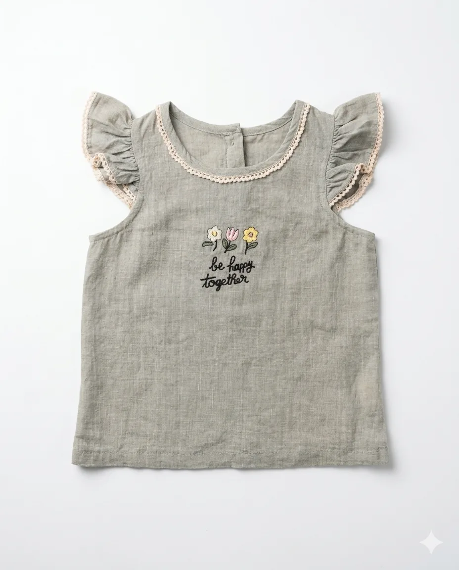 Together Linen Ruffle Top — image 1