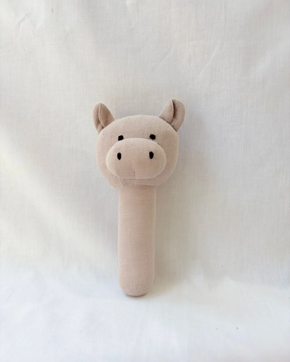 Muslin Hippo Rattle