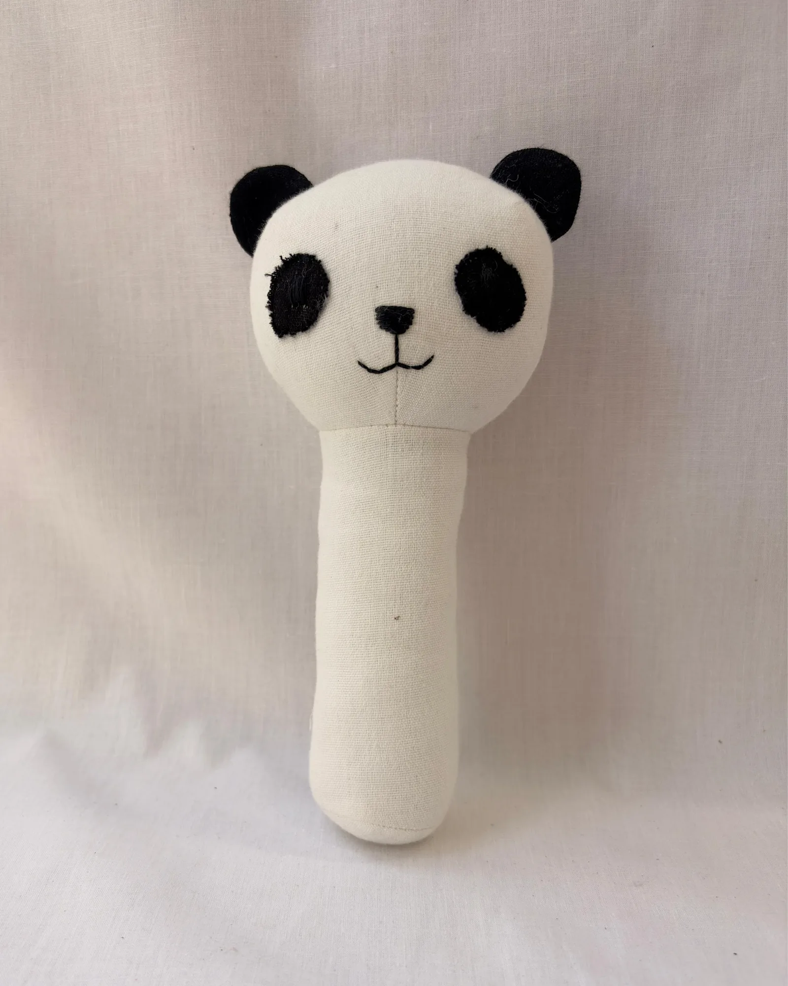 Muslin Panda Rattle