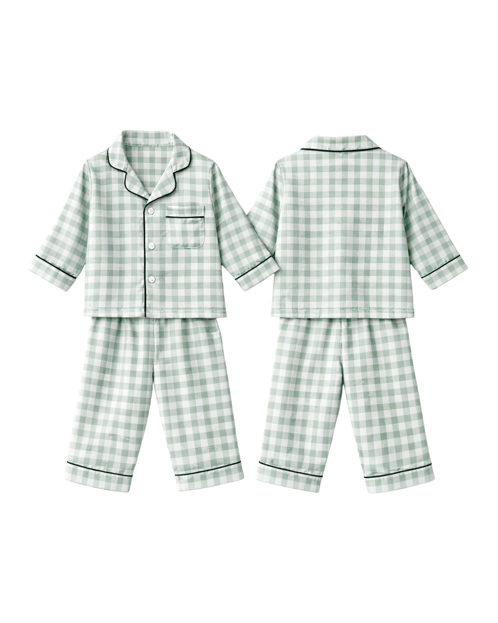 Green Gingham PJ Set
