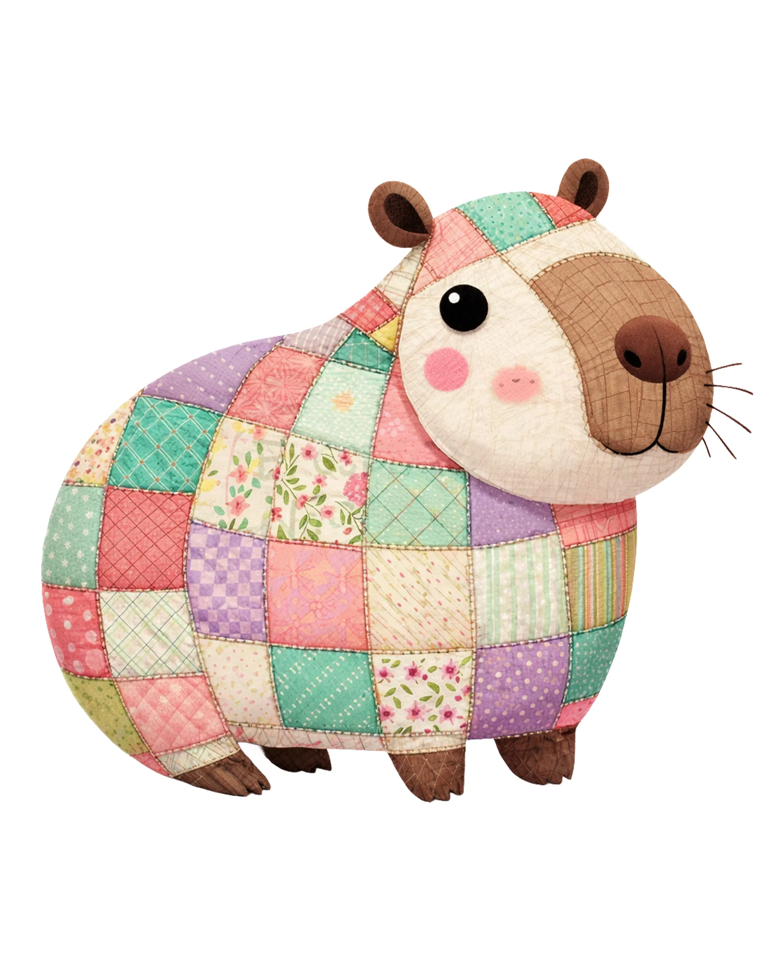 Patchwork Capybara Play Mat
