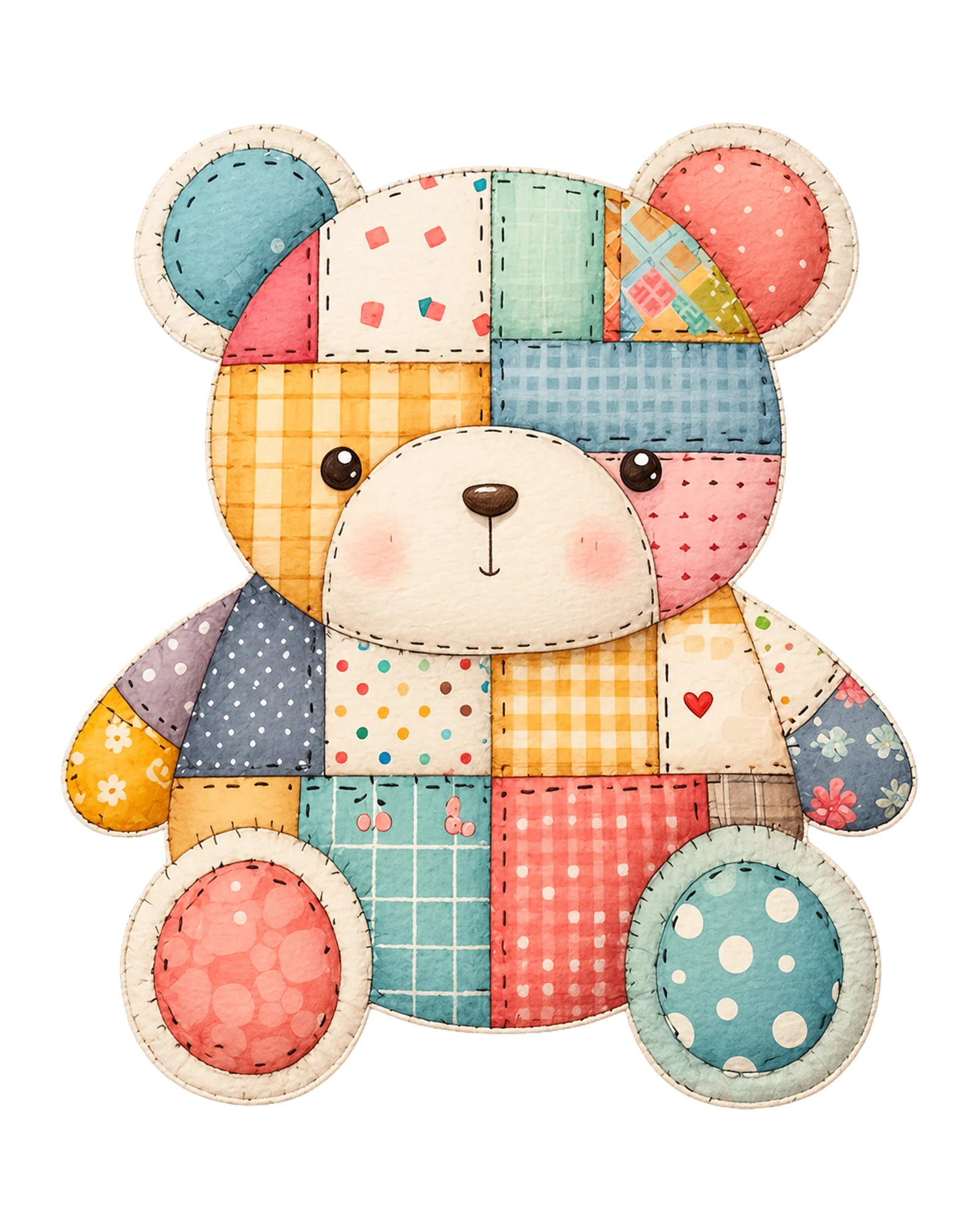 Patchwork Teddy Play Mat