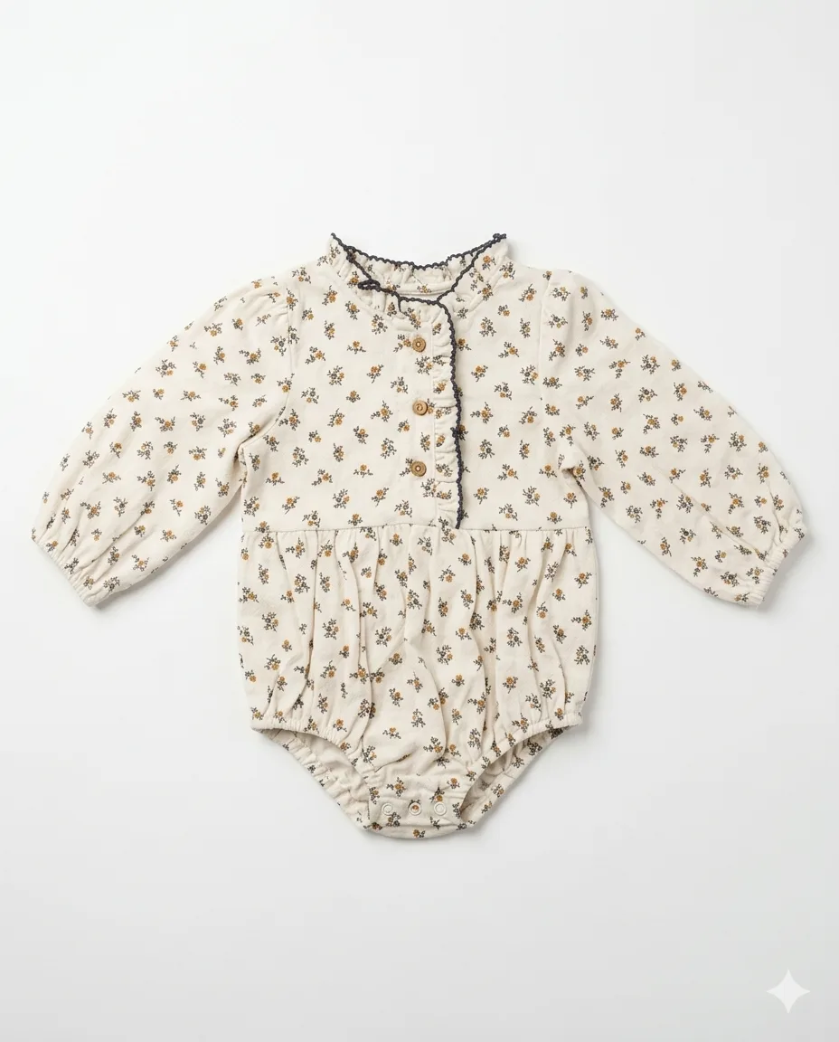 Ditsy Floral Bubble Romper — image 1