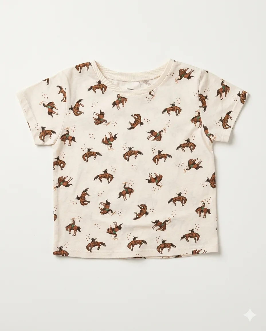 Rodeo Print Baby Tee — image 1