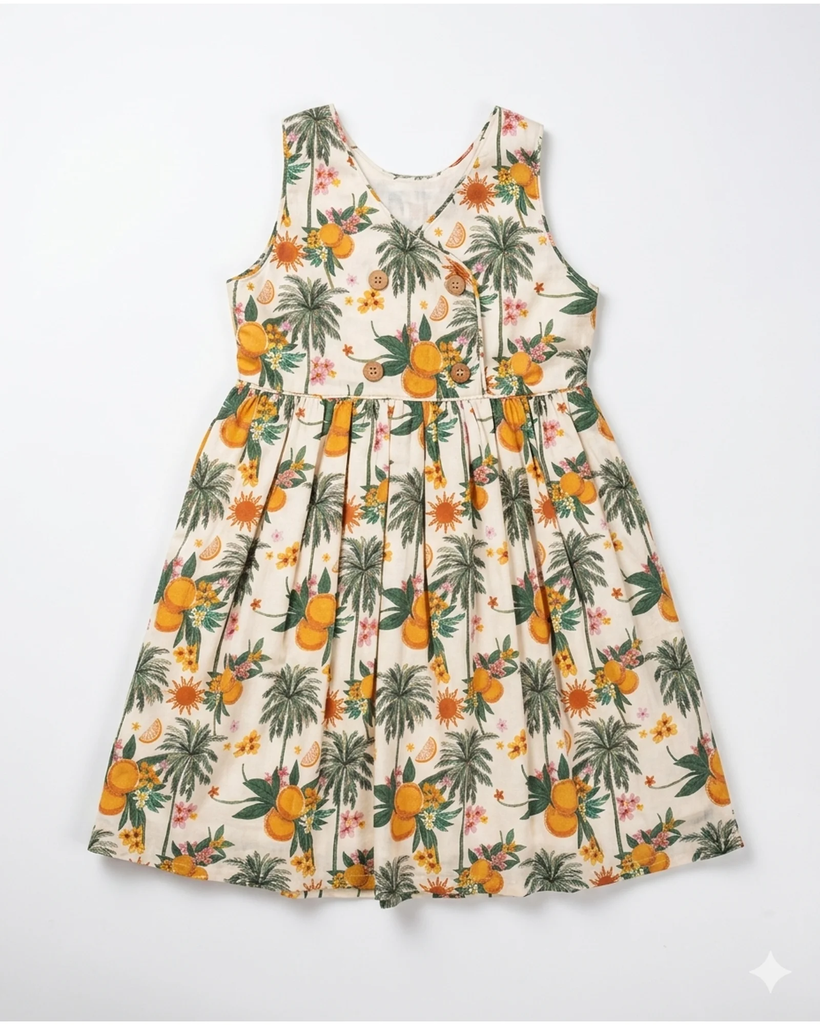 Tropical Pineapple Pinafore Dress — image 1