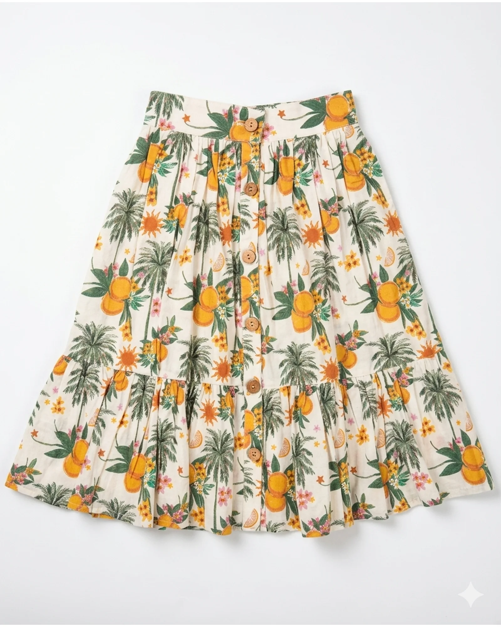 Tropical Pineapple Tiered Skirt — image 1
