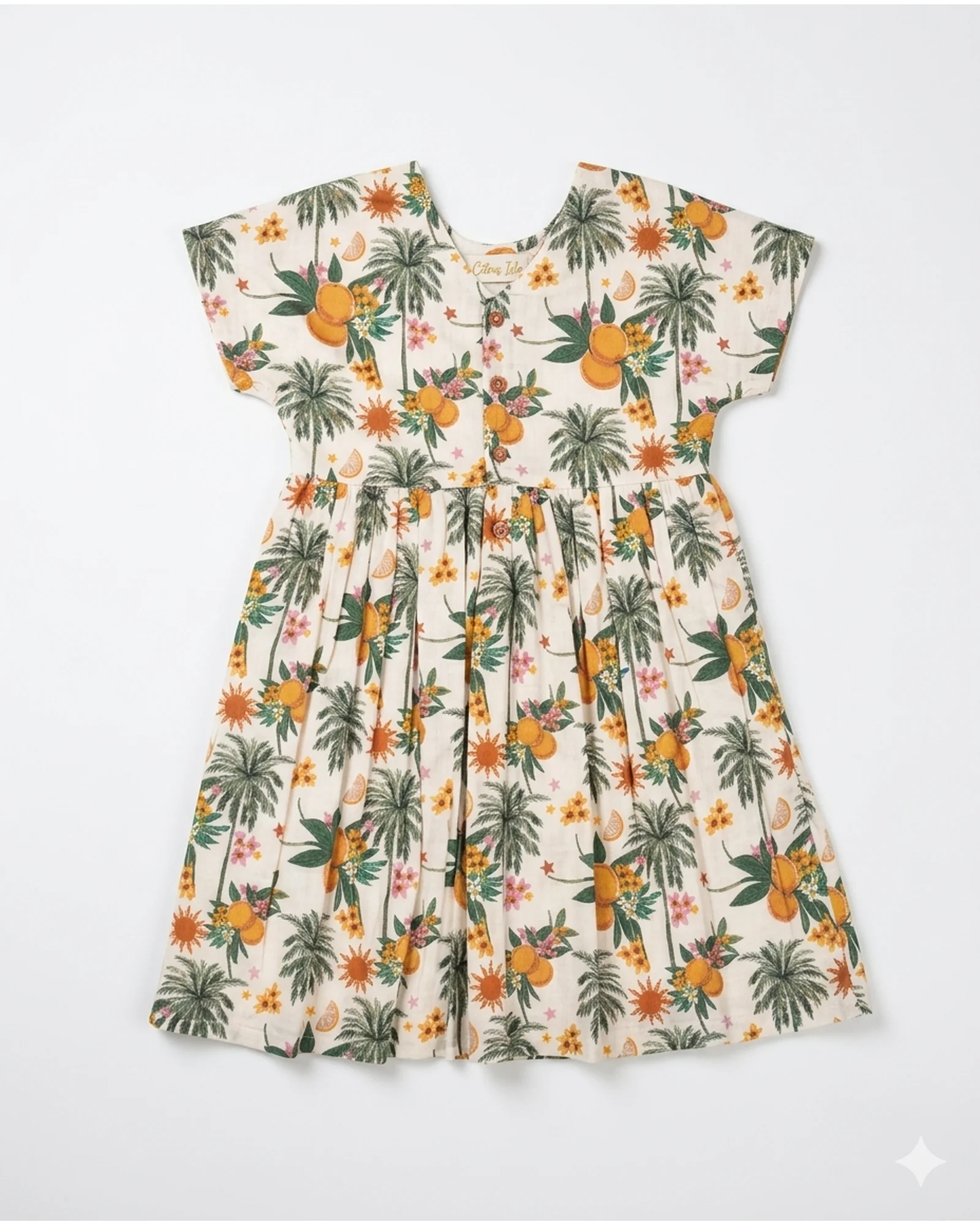 Tropical Pineapple T-Shirt Dress — image 1